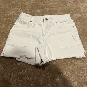 Women's White Denim Shorts